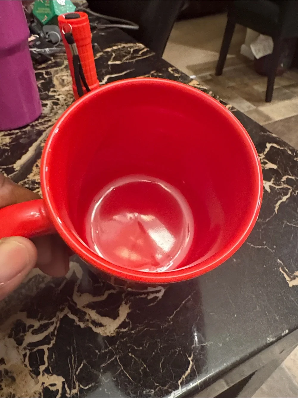 Red Ceramic Holiday Mug with 'I Can Explain' Print